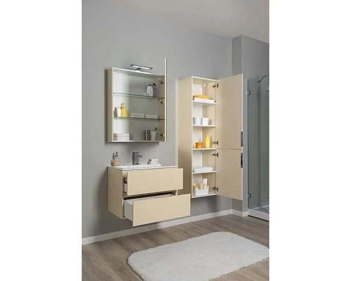 Заказать Пенал подвесной правый бежевый Aquanet Алвита 00183978 в магазине сантехники Santeh-Crystal.ru