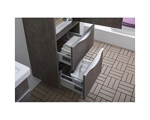 Приобрести Пенал подвесной дуб антик Aquanet Эвора 00182999 в магазине сантехники Santeh-Crystal.ru