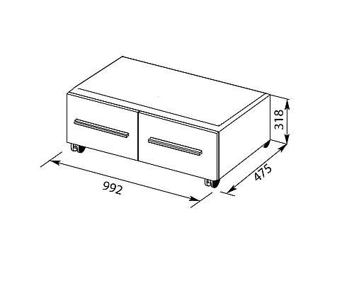 Купить Тумба подкатная светлый дуб 99,2 см Aquanet Нота 00170375 в магазине сантехники Santeh-Crystal.ru