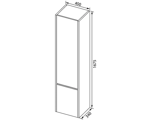 Купить Пенал подвесной белый Aquanet Лайн 00164958 в магазине сантехники Santeh-Crystal.ru