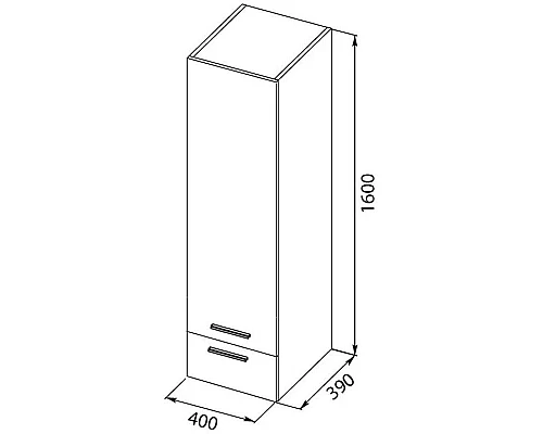 Приобрести Пенал подвесной белый Aquanet Верона 00176672 в магазине сантехники Santeh-Crystal.ru