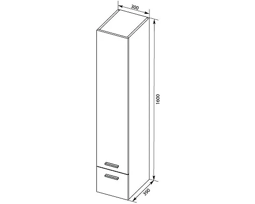 Приобрести Пенал подвесной черный Aquanet Верона 00175391 в магазине сантехники Santeh-Crystal.ru