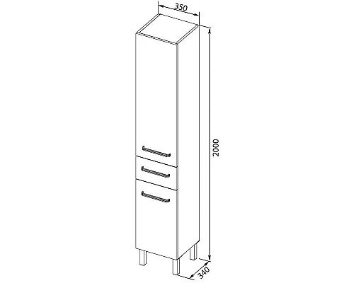 Заказать Пенал напольный белый Aquanet Сиена 00189244 в магазине сантехники Santeh-Crystal.ru