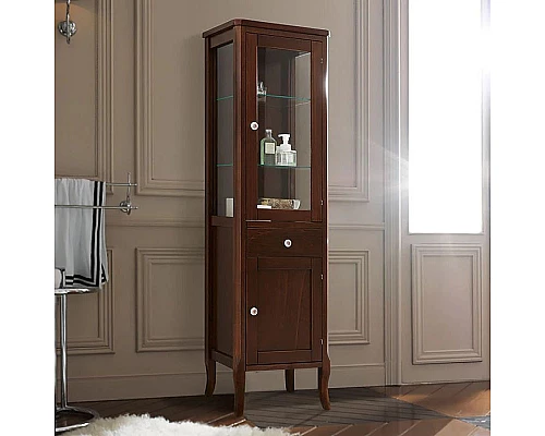 Купить Шкаф-колонна напольная правая орех Kerasan Retro 731540-dx в магазине сантехники Santeh-Crystal.ru
