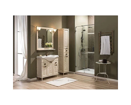 Приобрести Пенал напольный жасмин/золото Aquanet Тесса 00185810 в магазине сантехники Santeh-Crystal.ru