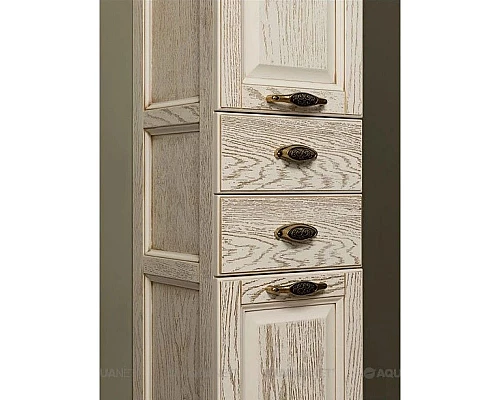 Приобрести Пенал напольный жасмин/золото Aquanet Тесса 00185810 в магазине сантехники Santeh-Crystal.ru