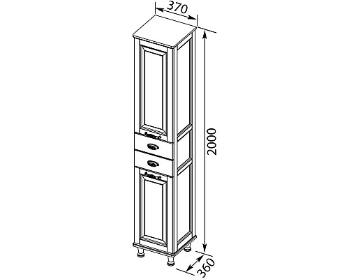 Купить Пенал напольный жасмин/сандал Aquanet Тесса 00185815 в магазине сантехники Santeh-Crystal.ru
