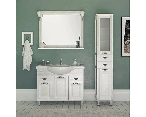 Купить Пенал напольный жасмин/серебро Aquanet Тесса 00185814 в магазине сантехники Santeh-Crystal.ru