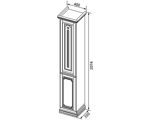 Заказать Пенал напольный белый Aquanet Фредерика 00175755 в магазине сантехники Santeh-Crystal.ru