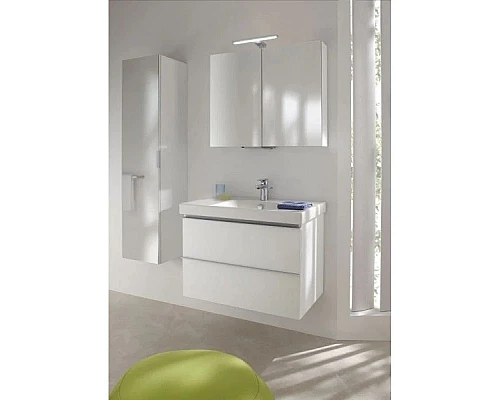 Заказать Пенал белый глянец с реверсивной зеркальной дверцей Jacob Delafon Odeon Up EB873-G1C в магазине сантехники Santeh-Crystal.ru