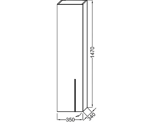 Заказать Пенал подвесной белый L Jacob Delafon Nouvelle Vague EB3047G-N18 в магазине сантехники Santeh-Crystal.ru