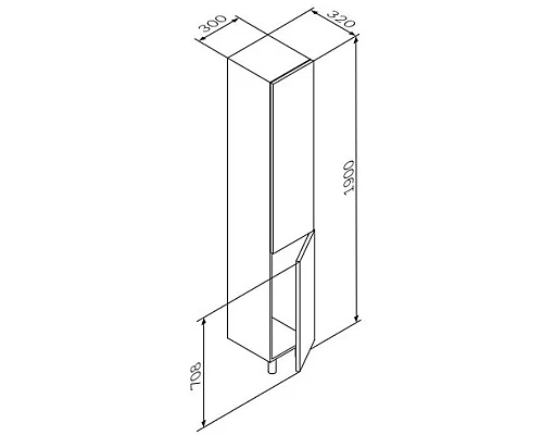 Заказать Пенал напольный орех R Am.Pm Gem M90CSR0306NF в магазине сантехники Santeh-Crystal.ru