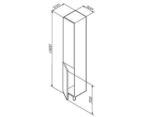 Заказать Пенал напольный орех L Am.Pm Gem M90CSL0306NF в магазине сантехники Santeh-Crystal.ru