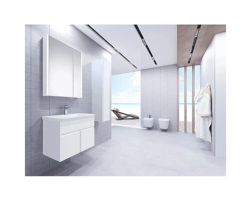 Заказать Пенал подвесной белый глянец R Roca Up ZRU9303014 в магазине сантехники Santeh-Crystal.ru