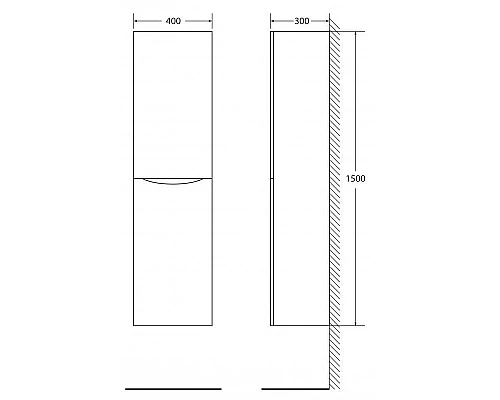 Приобрести Пенал подвесной Rovere Cioccolato Amaro BelBagno Fly-Marino FLY-MARINO-1500-2A-SC-RCA-P-L в магазине сантехники Santeh-Crystal.ru