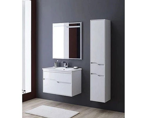 Купить Пенал подвесной белый глянец R Aquanet Модена 00196967 в магазине сантехники Santeh-Crystal.ru