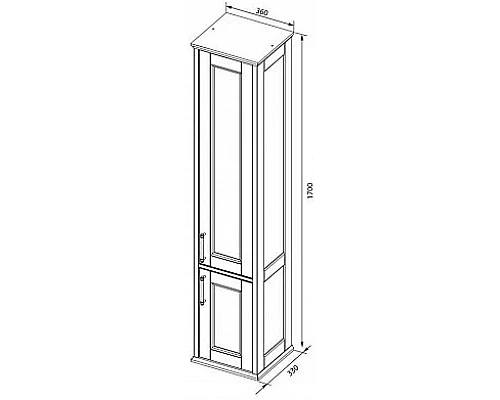 Купить Пенал подвесной белый ясень R Aquanet Бостон 00206547 в магазине сантехники Santeh-Crystal.ru