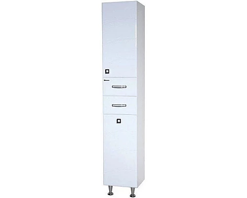 Купить Пенал напольный с бельевой корзиной белый глянец L/R Bellezza Джулия 4621204120019 в магазине сантехники Santeh-Crystal.ru