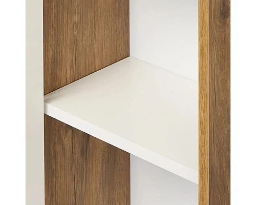 Приобрести Пенал подвесной белый глянец/дуб рустикальный Акватон Сканди 1A253403SDZ90 в магазине сантехники Santeh-Crystal.ru