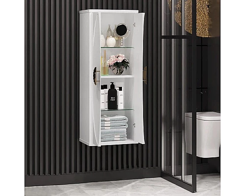 Купить Пенал подвесной белый глянец Opadiris Ибица 00-00003630 в магазине сантехники Santeh-Crystal.ru