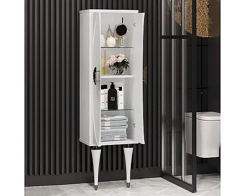 Купить Пенал подвесной белый глянец Opadiris Ибица 00-00003630 в магазине сантехники Santeh-Crystal.ru