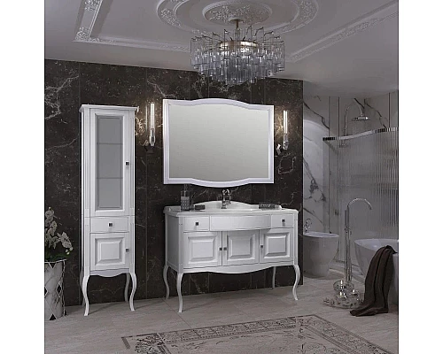 Купить Пенал напольный белый матовый L Opadiris Лаура Z0000012756 в магазине сантехники Santeh-Crystal.ru