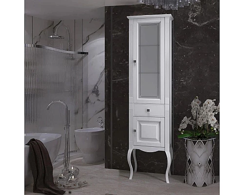 Приобрести Пенал напольный белый матовый R Opadiris Лаура Z0000012757 в магазине сантехники Santeh-Crystal.ru