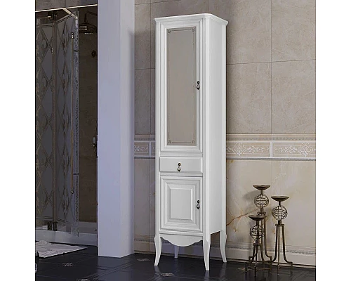 Купить Пенал напольный белый матовый L Opadiris Лоренцо Z0000008217 в магазине сантехники Santeh-Crystal.ru