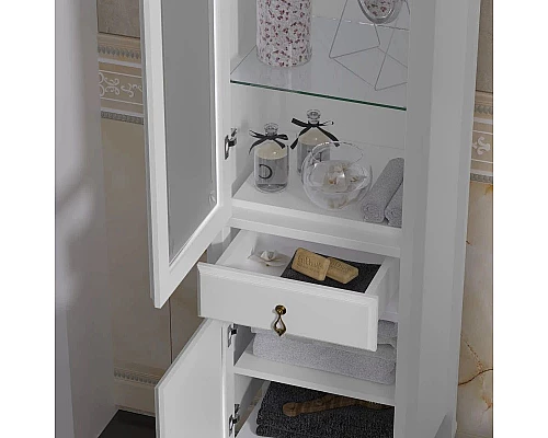 Купить Пенал напольный белый матовый L Opadiris Лоренцо Z0000008217 в магазине сантехники Santeh-Crystal.ru