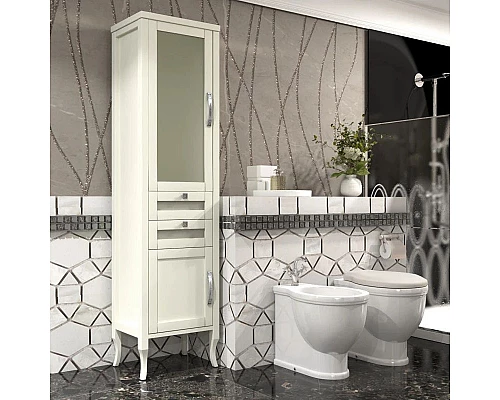 Купить Пенал напольный слоновая кость L Opadiris Мираж 00-00000051 в магазине сантехники Santeh-Crystal.ru