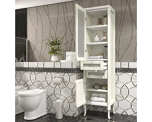 Купить Пенал напольный слоновая кость L Opadiris Мираж 00-00000051 в магазине сантехники Santeh-Crystal.ru