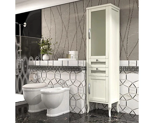 Купить Пенал напольный слоновая кость R Opadiris Мираж 00-00000052 в магазине сантехники Santeh-Crystal.ru