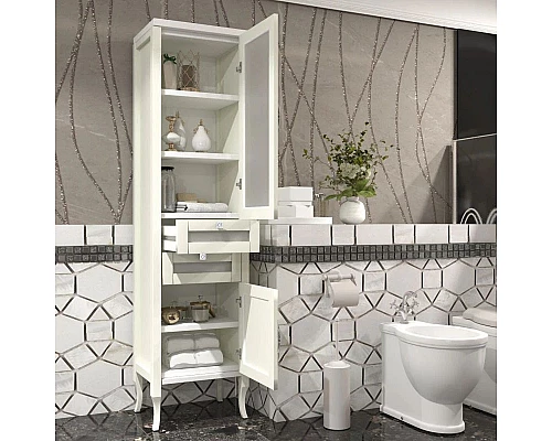 Купить Пенал напольный слоновая кость R Opadiris Мираж 00-00000052 в магазине сантехники Santeh-Crystal.ru