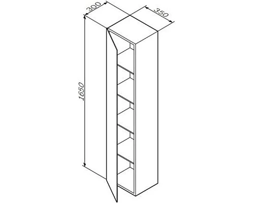 Купить Пенал подвесной белый глянец L Am.Pm Spirit V2.0 M70ACHML0356WG в магазине сантехники Santeh-Crystal.ru