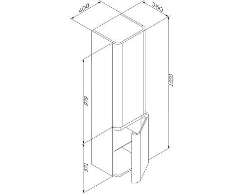 Заказать Пенал подвесной орех R Am.Pm Sensation M30CHR0406NF в магазине сантехники Santeh-Crystal.ru