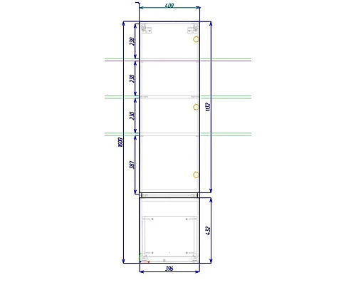 Приобрести Пенал подвесной монти мрамор R Art&Max Techno AM-Techno-1600-AC-SO-MR960-R в магазине сантехники Santeh-Crystal.ru
