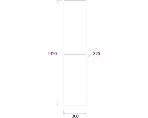 Купить Пенал подвесной белый глянец L/R Onika Эвада 403079 в магазине сантехники Santeh-Crystal.ru