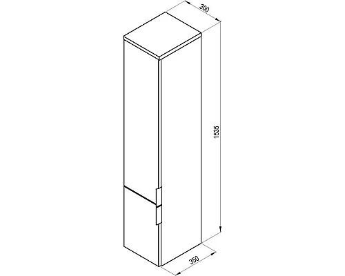 Купить Пенал подвесной белый глянец Ravak SB Rosa II 350 X000001496 в магазине сантехники Santeh-Crystal.ru