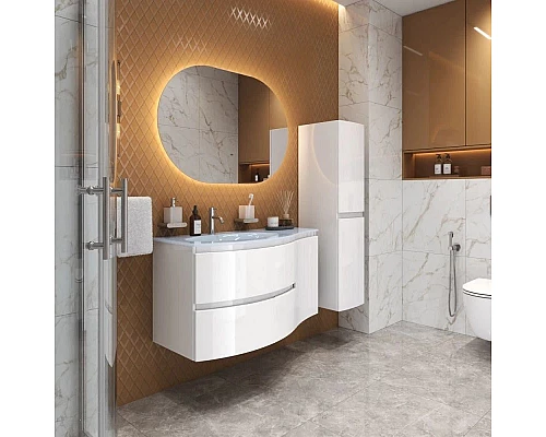 Купить Пенал подвесной Bianco Lucido L/R Cezares Vague 44322 в магазине сантехники Santeh-Crystal.ru