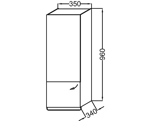 Купить Полуколонна аквамарин матовый с зеркальной дверцей шарниры слева Jacob Delafon Odeon Up EB893G-M43 в магазине сантехники Santeh-Crystal.ru