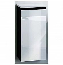 Полупенал подвесной белый глянец/черный глянец Astra-Form Альфа 020413