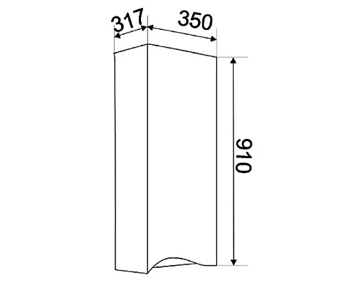 Заказать Шкаф белый глянец 1Marka Этюд У25502 в магазине сантехники Santeh-Crystal.ru