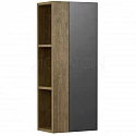 Шкаф одностворчатый подвесной 35х85 см дуб кантри/антрацит R Акватон Терра 1A247503TEKA0