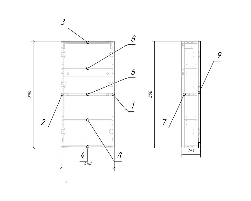 Приобрести Шкаф подвесной белый глянец Cersanit Moduo SW-MOD40/Wh в магазине сантехники Santeh-Crystal.ru