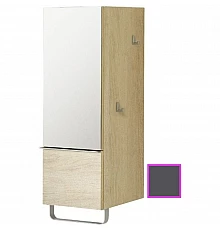 Полуколонна серый антрацит с зеркальной дверцей шарниры слева Jacob Delafon Odeon Up EB893G-N14