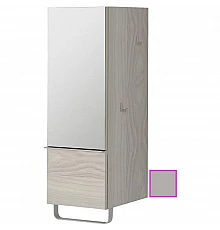 Полуколонна серый титан глянец с зеркальной дверцей шарниры слева Jacob Delafon Odeon Up EB893G-N21