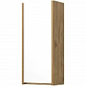 Шкаф одностворчатый подвесной 35х80 см белый глянец/дуб рустикальный Акватон Сканди 1A255003SDZ90