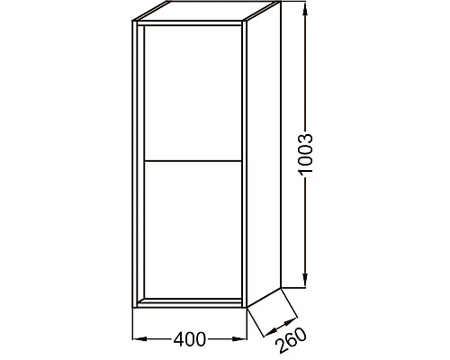 Купить Полуколонна подвесная белый/белый глянец L/R Jacob Delafon Vivienne EB1587-N18-G1C в магазине сантехники Santeh-Crystal.ru