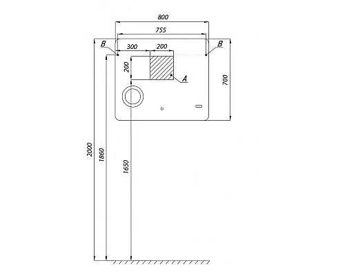 Заказать Зеркало 80 см с подсветкой Акватон Элио 1A194102EO010 в магазине сантехники Santeh-Crystal.ru