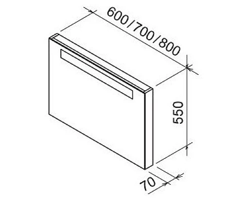 Купить Зеркало с подсветкой espresso 60х55 см Ravak Classic 600 X000000430 в магазине сантехники Santeh-Crystal.ru
